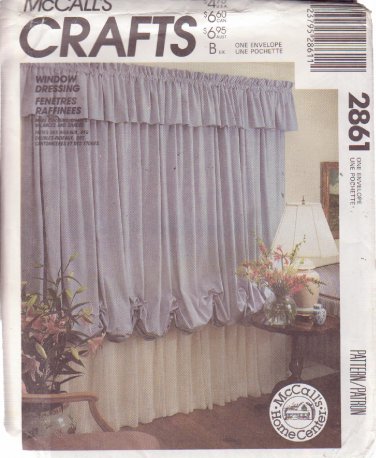McCALL'S VINTAGE PATTERN 2861 WINDOW DRESSING OR CURTAINS