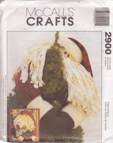 McCALLS PATTERN 2900 SANTA GREETER DOOR OR WINDOW HANGING