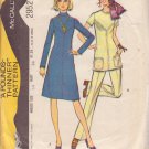 McCALL'S PATTERN 2952 SIZE 14 MISSES' DRESS OR TUNIC & PANTS