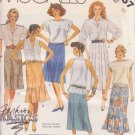 McCALL'S PATTERN 2957 SIZE 10 MISSES' SKIRT IN 6 VARIATIONS UNCUT