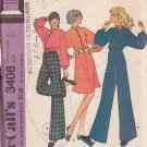 McCALL'S PATTERN 3408 SIZE 8 MISSES' UNLINED JACKET SKIRT PANTS
