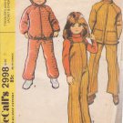 McCALL'S PATTERN 2998 CHILD'S SIZE 3  UNISEX JACKET & OVERALLS
