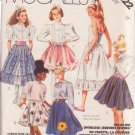McCALL'S PATTERN 3322 SZ 10 GIRLS' SKIRTS AND PETTICOAT