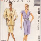 McCALL'S PATTERN 3581 SIZES 14/16/18/20 MISSES' UNLINED JACKET & DRESS