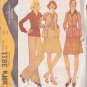 McCALL'S PATTERN 3811 SIZE 16 1/2 MISSES' JACKET, SKIRT, PANTS, BLOUSE, VEST UNCUT