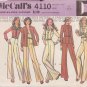 McCALL'S 1974 PATTERN 4110 SIZE 8 MISSES’ UNLINED SHIRT-JACKET AND PANTS UNCUT