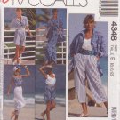 McCALL'S PATTERN 4348 SIZES 8/10/12 MISSES' SHIRT, TOP, PANTS, SHORTS UNCUT