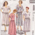McCALL'S 1990 PATTERN 4688 SIZES 8 & 10 MISSES' TWO PIECE DRESS IN 4 VARIATIONS