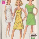 SIMPLICITY 8101 VINTAGE PATTERN SZ 14MP MISSES' DRESS WITH 3 NECKLINES