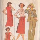 SIMPLICITY 8154 PATTERN SIZE 12 MISSES' BLOUSE TABARD PANTS BACK WRAP SKIRT
