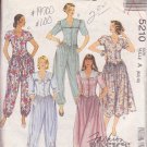 McCALL'S PATTERN 5210 DATED 1991 SZ 6/8/10 MISSES' DRESS & JUMPSUIT