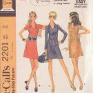 McCALL'S PATTERN 2201 SIZE 14 MISSES' DRESS IN 3 VARIATIONS