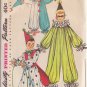 SIMPLICITY VINTAGE PATTERN 4864 MD SIZE CHILDS' CLOWN SUIT IN 3 VARIATIONS UNCUT