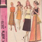 McCALL'S PATTERN 2879 SIZE 27 MISSES' WRAP SKIRT McCALL'S PATTERN 2879 SIZE 27 MISSES' WRAP SKIRT