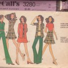 McCALL'S PATTERN 3280 SZ 12 MISSES' SHIRT-JACKET SHIRT TOP SKIRT PANTS