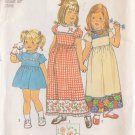 SIMPLICITY 7199 PATTERN SIZE 5 CHILD'S DRESS IN 2 LENGTHS, 3 VARIATIONS UNCUT