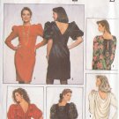 SIMPLICITY VINTAGE 1990 PATTERN 9911 SIZE 6-14 MISSES' DRESS W/BACK VARIATIONS