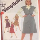 SIMPLICITY 1981 VINTAGE 5196 SZ 10/12/14 MISSES' SET OF JUMPERS