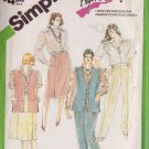 SIMPLICITY 1984 VINTAGE PATTERN 6497 SZ 12 PANTS, SKIRT, SHIRT, LINED VEST UNCUT