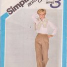 SIMPLICITY 5347 SIZE 10 VINTAGE PATTERN MISSES' STRAIGHT LEG PANTS UNCUT