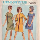 SIMPLICITY VINTAGE 1967 PATTERN 7219 SIZE 10 MISSES' DRESS 3 LOOKS FF