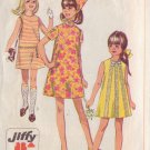 SIMPLICITY 7521 SZ 14 PATTERN CHILD'S JIFFY DRESS IN 2 VARIATIONS AND SCARF