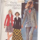 SIMPLICITY PATTERN 5212 SIZE 12 MISSES BLAZER, BIAS SKIRT 2 LTHS, PANTS