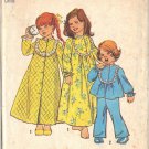 SIMPLICITY PTRN 6687 DATED 1974 SZ 4 GIRL'S BATHROBE, NIGHTGOWN AND PAJAMAS #1 SIMPLICITY PTRN 6687 DATED 1974 SZ 4 GIRL'S BATHROBE, NIGHTGOWN AND PAJAMAS #1