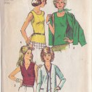 SIMPLICITY 5584 SIZE 8 PATTERN MISSES' CARDIGAN AND TOP IN 4 VARIATRIONS