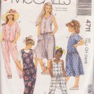 McCALL'S 1989 PATTERN 4711 SIZES 7/8/10 GIRLS' JUMPSUITS AND DRESS McCALL'S 1989 PATTERN 4711 SIZES 7/8/10 GIRLS' JUMPSUITS AND DRESS