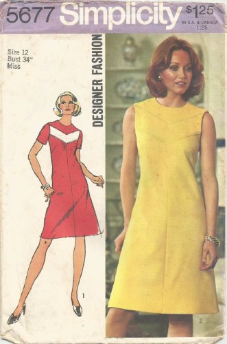 SIMPLICITY 5677 SZ 12 PATTERN MISSES' DRESS UNCUT