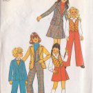 Simplicity 7606 dated 1976 size 8 child's unlined jacket, vest, pants, skirt