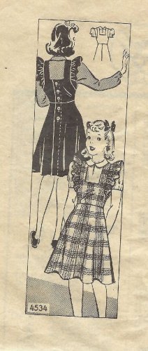 ANNE ADAMS UNPRINTED 4534 PATTERN SZ 10 GIRL'S JUMPER AND BLOUSE