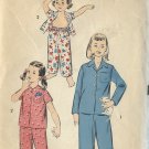 VINTAGE ADVANCE PATTERN 7874 60'S SIZE 4 GIRL'S PAJAMAS