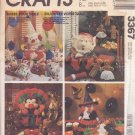 McCALL'S PATTERN 3367 HOLIDAY TABLE ACCESSORY PACKAGE #1