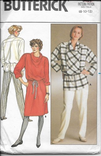BUTTERICK 3420 PATTERN MISSES' DRESS TOP & PANTS SIZES 8/10/12 UNCUT