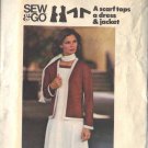 BUTTERICK PATTERN 4594 SIZE 12 MISSES' JACKET, DRESS, SCARF UNCUT