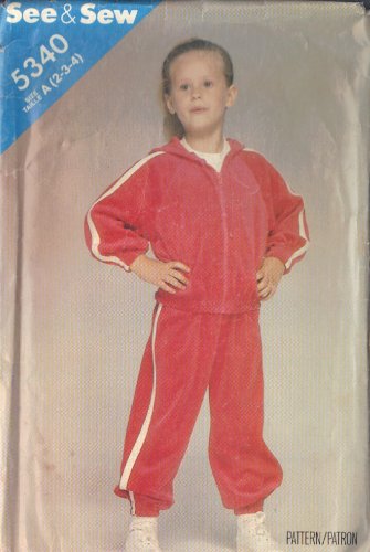 BUTTERICK PATTERN 5340 SIZES 2-3-4 CHILD'S JACKET AND PANTS