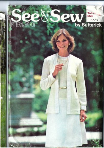 BUTTERICK PATTERN 5776 SIZE 12 MISSES' JACKET, TOP, SKIRT UNCUT