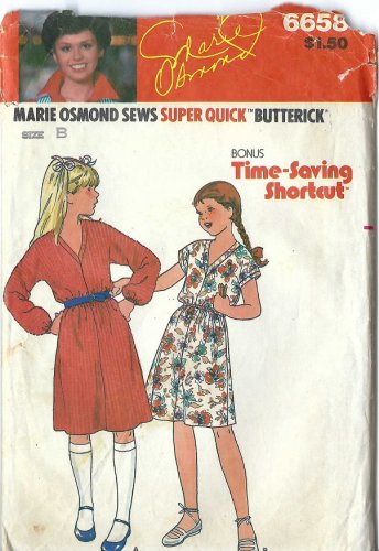 BUTTERICK PATTERN 6658 SIZE SMALL 8 GIRLS' DRESS IN 2 VARIATIONS #1