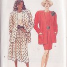 BUTTERICK PATTERN 6809, dated 1988, SIZES 14-16-18 MISSES' JACKET, TOP AND SKIRT UNCUT