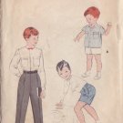 BUTTERICK VINTAGE PATTERN 7603 SZ 2 BOYS' ELASTIC SIDES SLACKS SHORTS SHIRT.