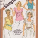 SIMPLICITY 5510 SIZE 10 VINTAGE PATTERN MISSES' ONE YARD TOPS 4 VARIATIONS