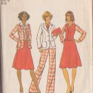 SIMPLICITY 7376 SZ 12 PATTERN MISSES' UNLINED JACKET, VEST, SKIRT, PANTS