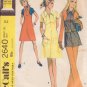 McCALL'S 1970 PATTERN 2640 MISSES' SIZE 14 DRESS OR TOP AND PANTS