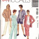 McCALL'S PATTERN 8169 SZE 40 MISSES' JACKET, VEST, PANTS, SHORTS, SKIRT