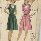 HOLLYWOOD VINTAGE PATTERN 1196 SZ 12 MISSES' PINAFORE AND BLOUSE