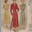 McCALL'S VINTAGE PATTERN 7755 SZ 12 DATED 1949 MISSES' DRESS