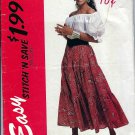 McCALL'S PATTERN 6487 SZ MD/LG MISSES' TOP AND SKIRT
