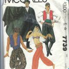 McCALL'S PATTERN 7739 SZ LG DRACULA HAREM GIRL GENIE PIRATE #1